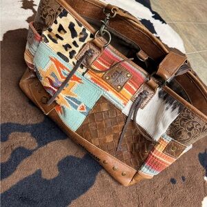Stylish Patchwork Leather Bag